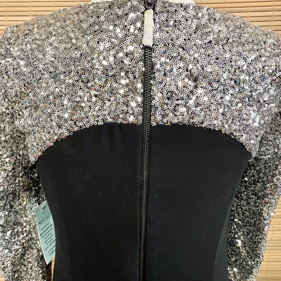 NWT Nue by Shani dress with sparkle chest & sleeves - Picture 9 of 12